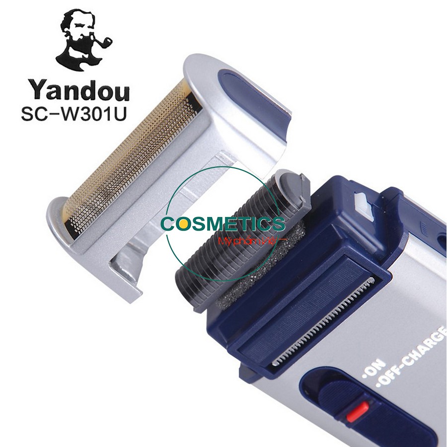 Máy cạo râu cạo lông vùng kín tiện lợi có pin sạc Yandou