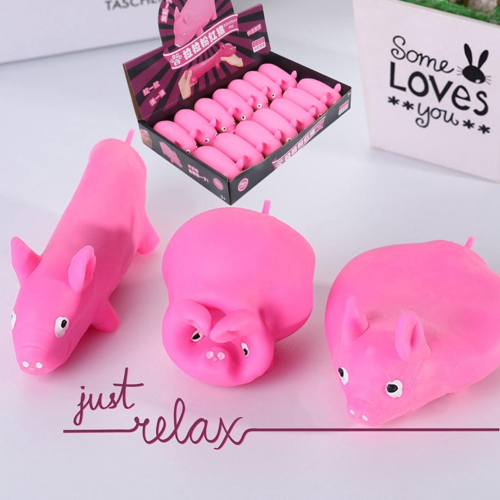 Heo Biến Hình Lala Pig Đồ Chơi Kéo Bóp Xả Stress Lợn Hồng Squishy