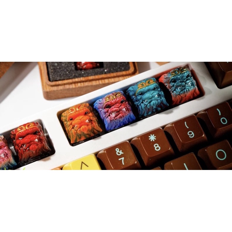 Nút bàn phím cơ Ma Ngộ Không.Keycap resin Monkey King.Keycap Artisan