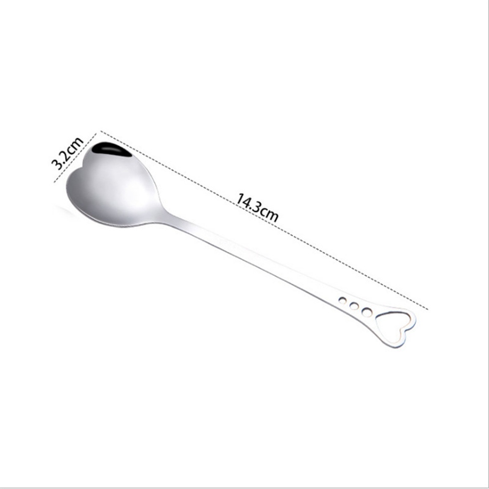 Bộ muỗng nĩa hình trái tim bằng thép không gỉ