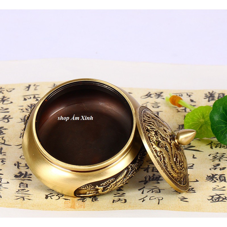 LƯ HƯƠNG ĐỐT TRẦM, XÔNG TRẦM BẰNG ĐỒNG NGUYÊN CHẤT