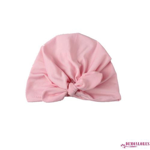 Mũ khăn Turban màu trơn giữ ấm cho bé