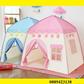 Lều cho bé, lều công chúa hoàng tử 2 màu xanh hồng mẫu mới 2021