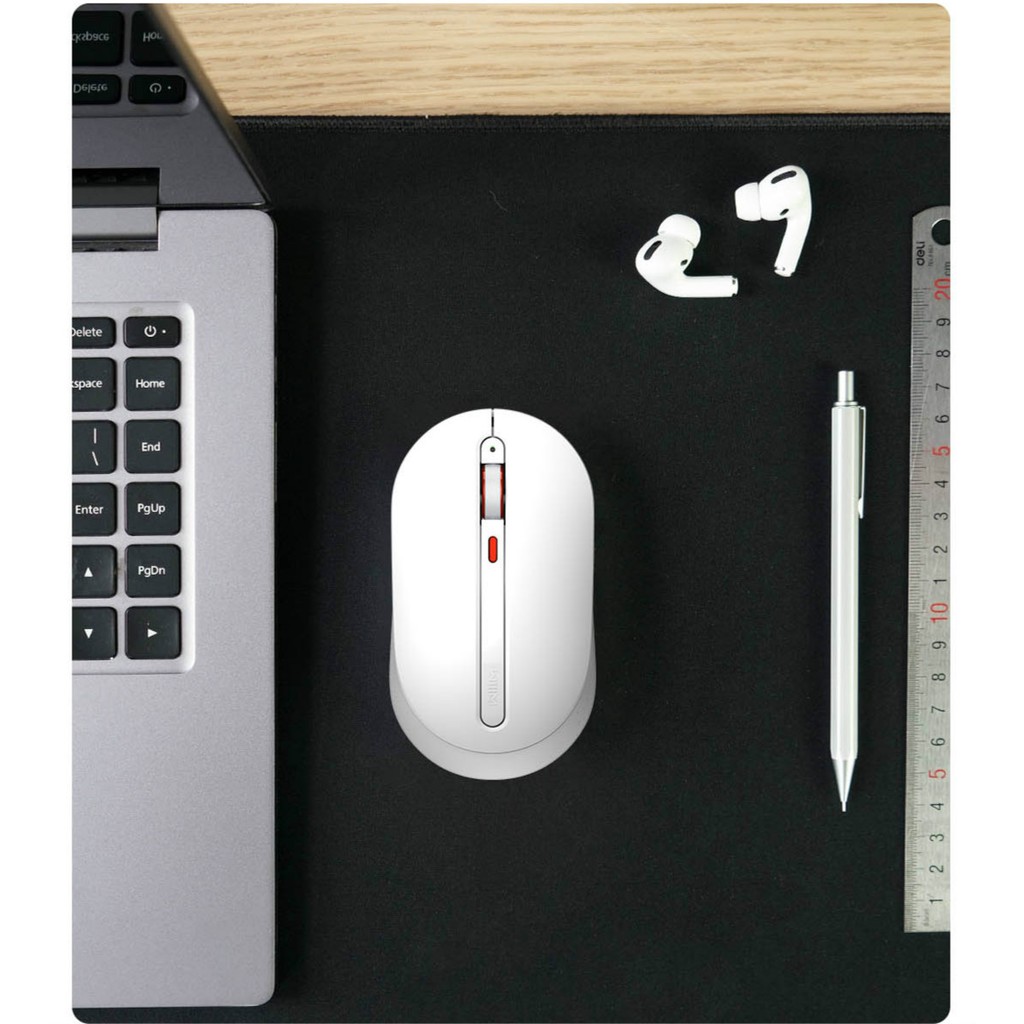 Chuột Không Dây xiaomi miiiw Không Ồn Hai Màu Trắng Đen Có Thể Điều Chỉnh