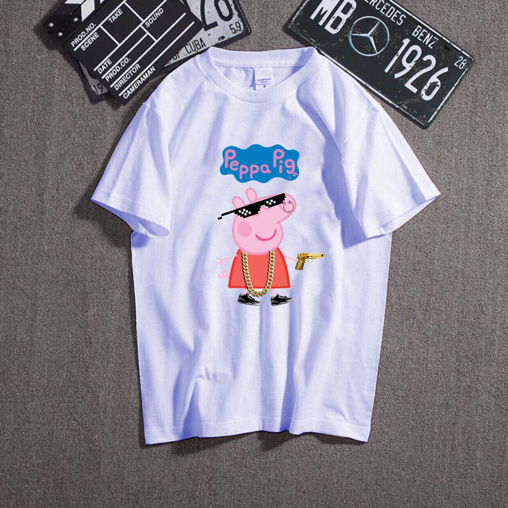 CT09-010819 ÁO THUN HEO HỒNG PEPPA PIG THUGLIFE