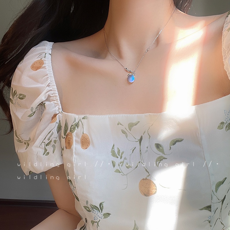 Vòng cổ Đá Mặt Trăng Thiết Kế Mới Cao Cấp Thời Trang Dành Cho Mùa Hè