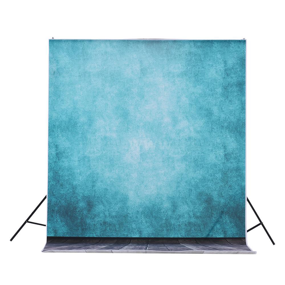 Andoer 1.5 * 3m/4.9 * 9.8ft Video Studio Photo Backdrop Background Digital Printed Blue Classic Wall Wooden Floor Pattern for Teenager Adult Kid Children Portrait Photography