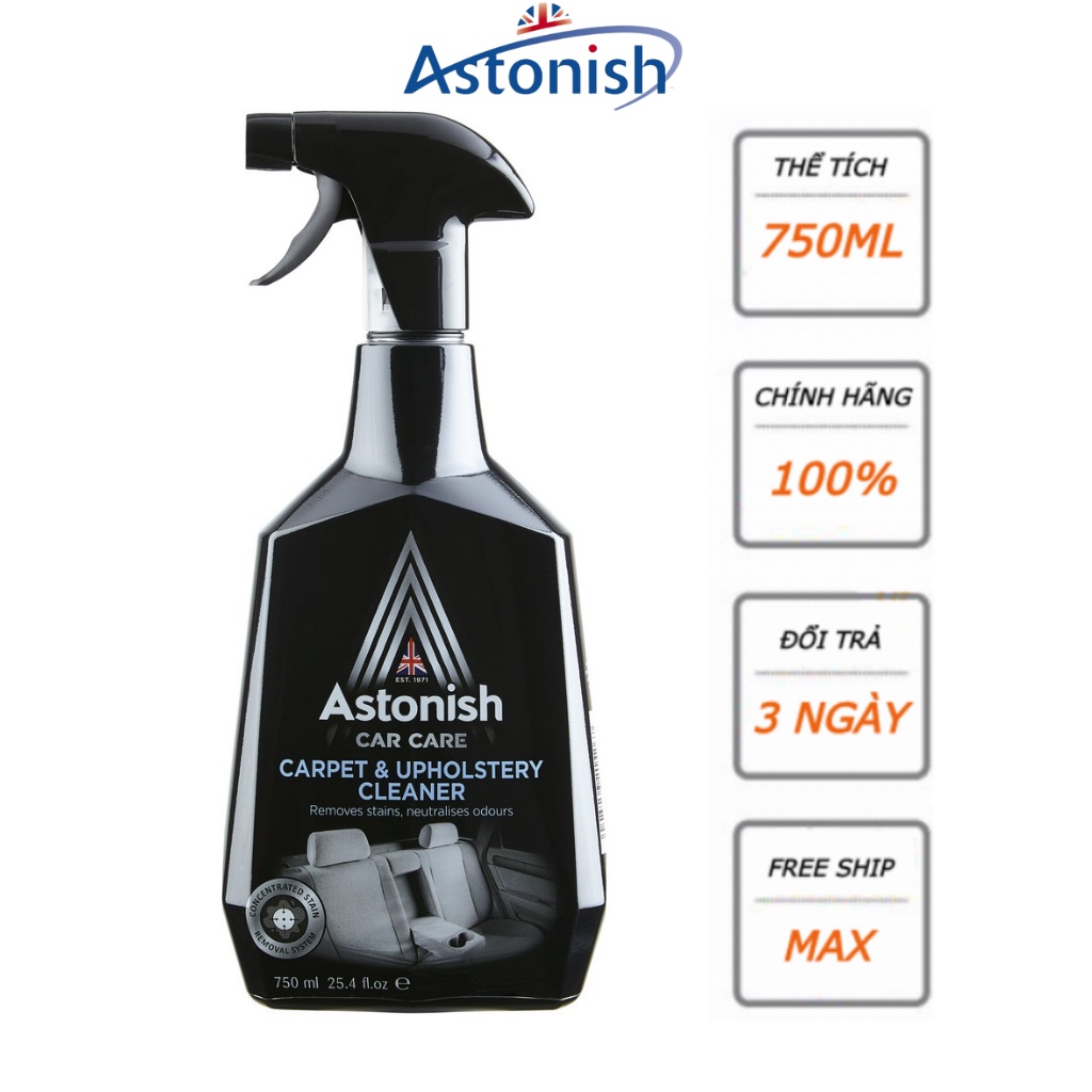 [Mã BMBAU50 giảm 7% đơn 99K] BÌNH XỊT VỆ SINH GHẾ XE Ô TÔ BỌC VẢI NỈ ASTONISH C1526_750ml