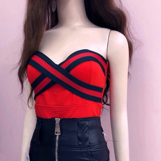 Áo ống thun gân phối kẻ- hìn thật cuối album | BigBuy360 - bigbuy360.vn