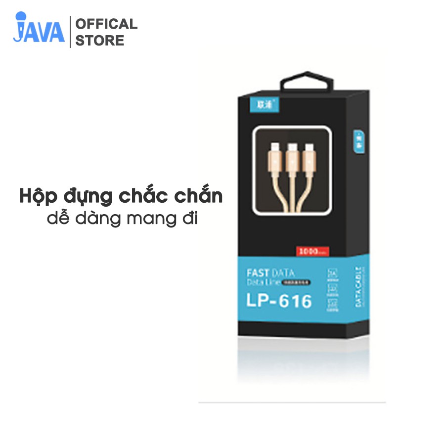 [30 NGÀY ĐỔI TRẢ] Dây cáp sạc đa năng 3 đầu - Ip Lightning - Micro USB - Type C