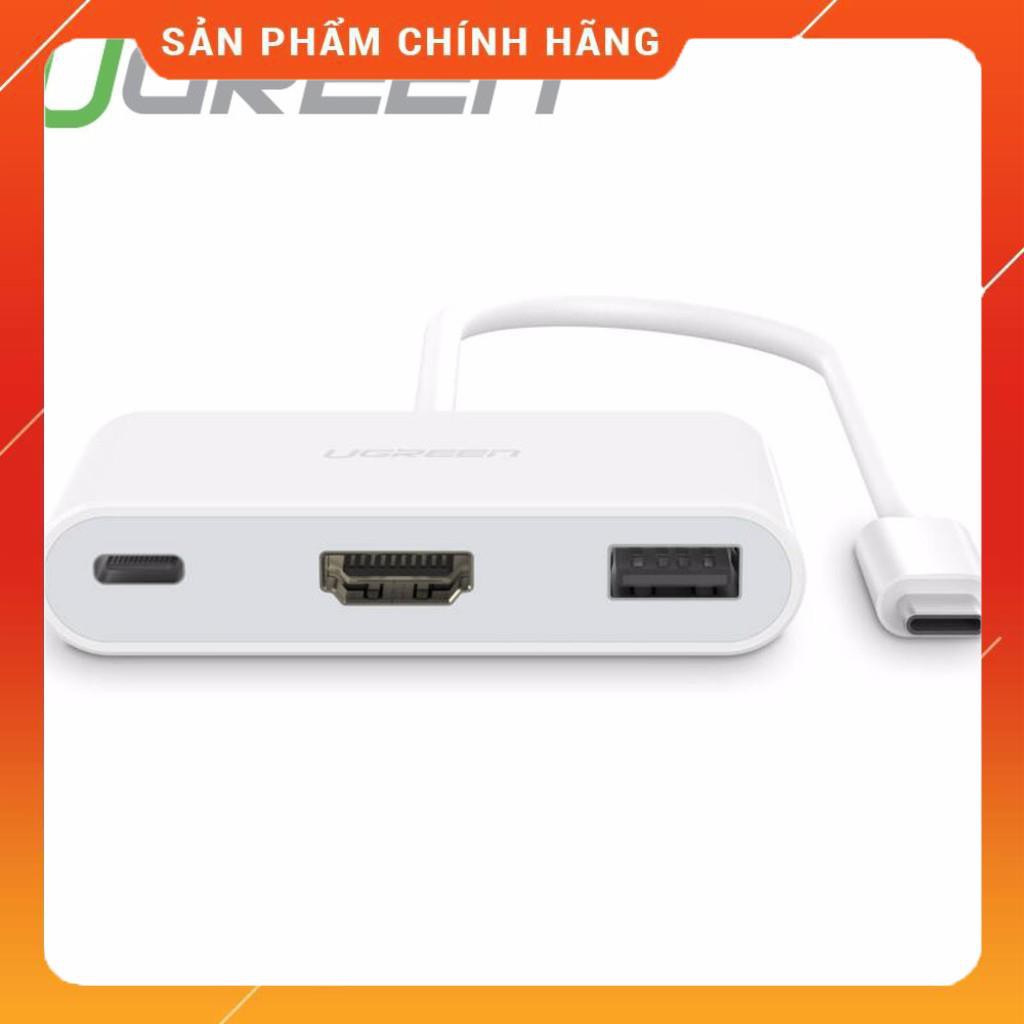 Dây chuyển đổi USB Type C sang USB 3.0 + HDMI + USB Type C UGREEN 30377 dailyphukien