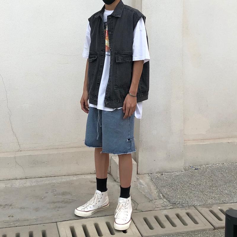 Áo jean gi lê nam nữ unisex form rộng chất bò phong cách Hàn Quốc pon.mens hà nội hcm