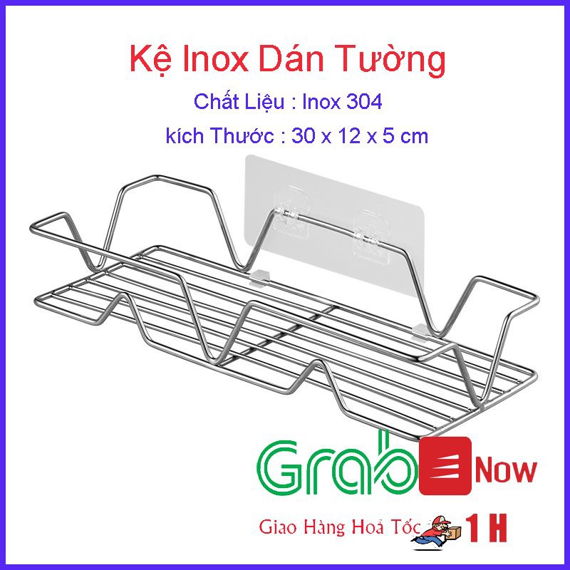 Giá treo đồ nhà tắm INOX 304 Dán Tường gạch men không han rỉ - KT30