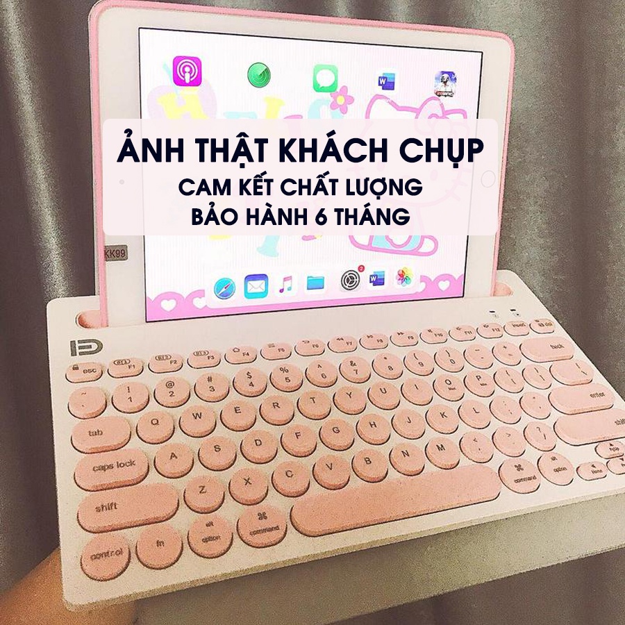 Bàn Phím Bluetooth Forter IK3381 - Dùng cho Điện thoại, Máy tính bảng, Laptop - Kết nối cùng lúc 3 thiết bị