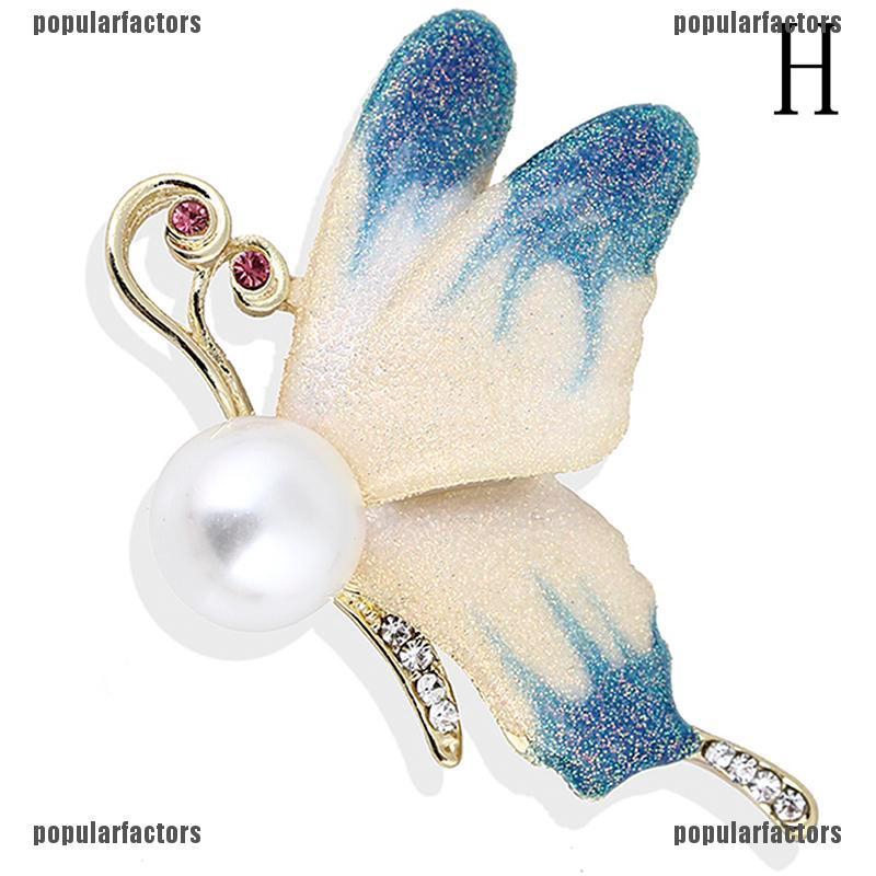 Ghim Cài Áo Hình Bướm Đính Đá Pha Lê Dễ Thương