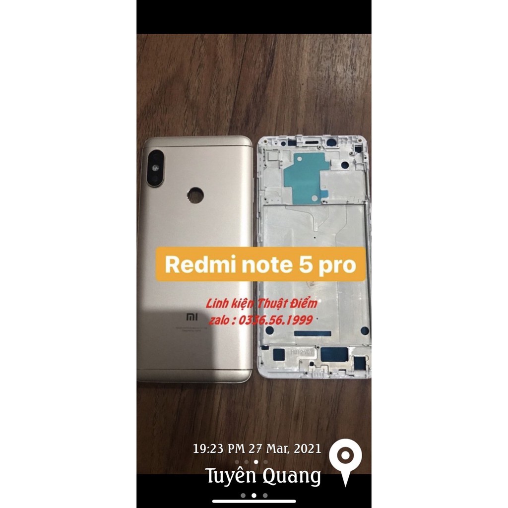 bộ vỏ Redmi note 5 / note 5 pro - xioami (gồm lưng ,sườn,phím và kính camera)