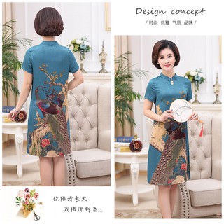 ĐẦM TRUNG NIÊN DÁNG SUÔNG CHẤT LIỆU LỤA (Quảng Châu)