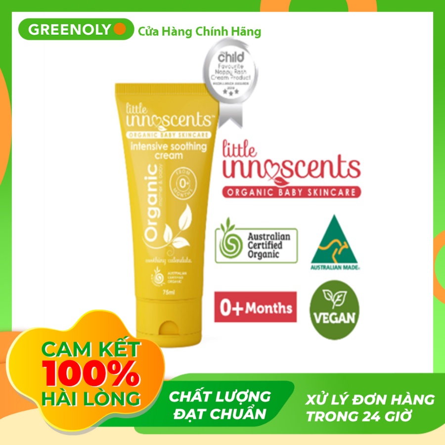 Little Innoscents Kem Hữu Cơ Dưỡng Ẩm Và Làm Dịu Da Cho Bé Organic Intensive Soothing Cream 100ml