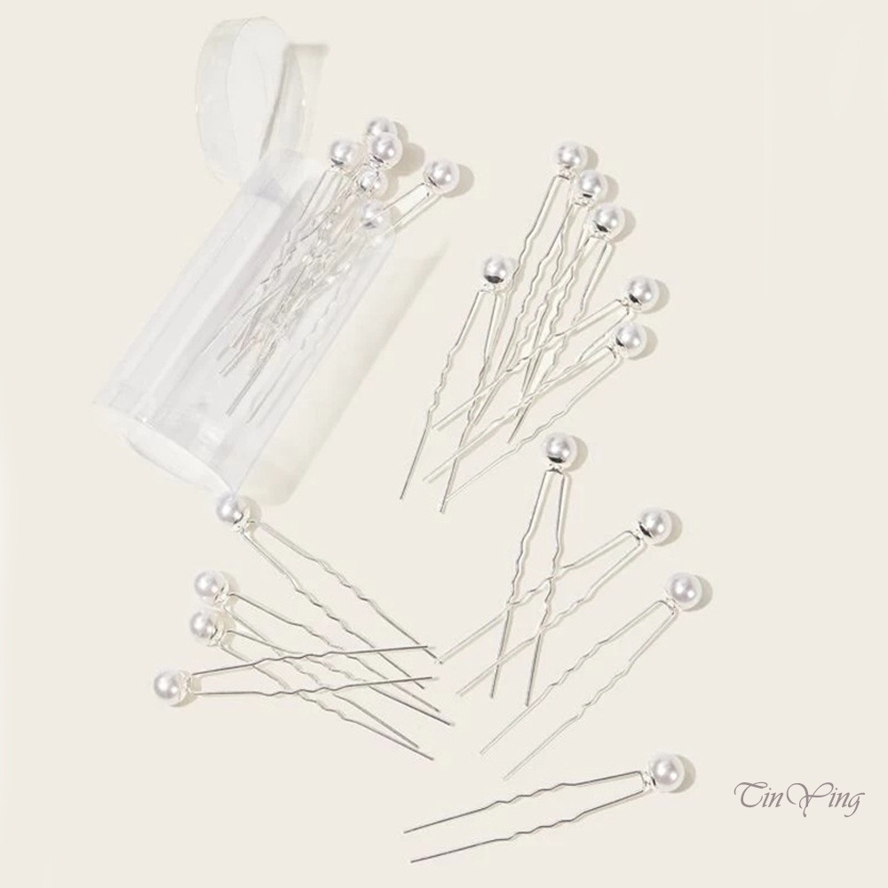 GETNOIVAS Bộ 20 Trâm Cài Tóc Bằng Hợp Kim Đính Ngọc Trai Phong Cách Trung Hoa Cổ Điển Dành Cho Nữ Mặc Sườn Xám