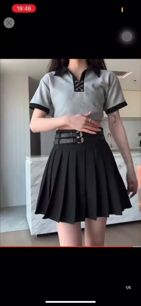 [Bán Lỗ]Chân váy tennis L66studio tặng kèm 2 dây thắt lưng xoè xếp ly có lót trong cạp lưng cao màu đen nâu trắng | BigBuy360 - bigbuy360.vn