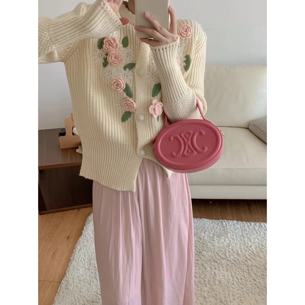 Áo Cardigan Dệt Kim Thêu Họa Tiết Xinh Xắn  tao bao