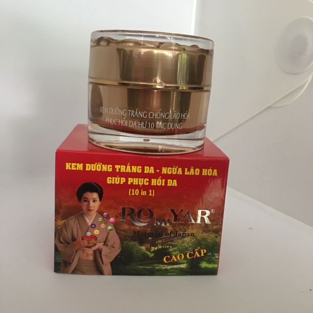 Kem dưỡng trắng da phục hồi 10 tác dụng  romiyar