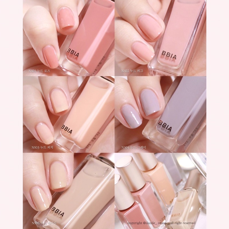 Sơn móng tay màu pastel xinh xắn Bbia Ready To Wear Nail Color 7ml