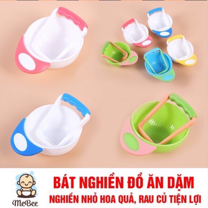 Bát nghiền chế biến thức ăn, bát đa năng ăn dặm cho bé