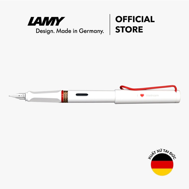 Bút máy I Love VN LAMY Vietnam Special Edition safari white with red clip