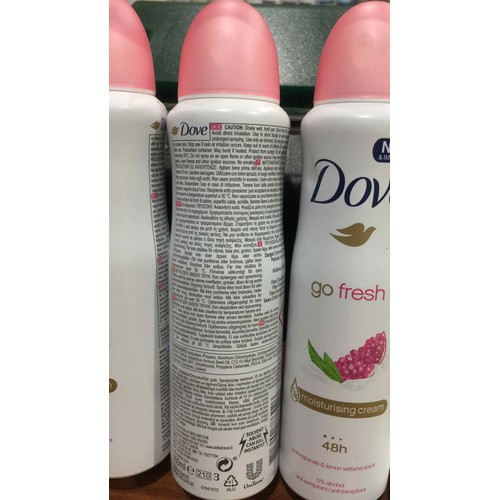 Xịt Khử Mùi Dove 48h Hương Lựu & Lá Chanh 150ml