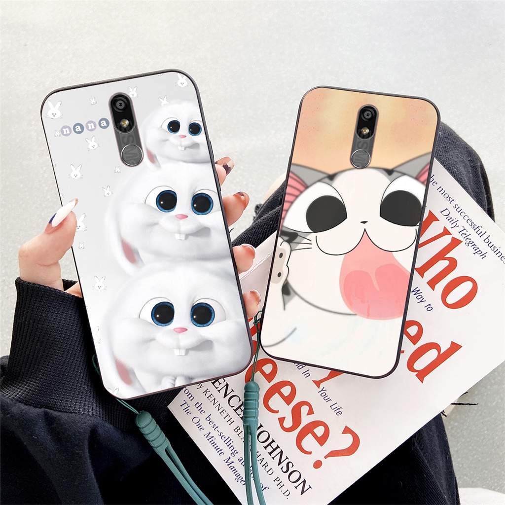 Ốp Lưng HọA TiếT HoạT HìNh Dragon Ball Pikachu Có Dây Đeo Cho LG K40 K12 + K12Plus X4 2019