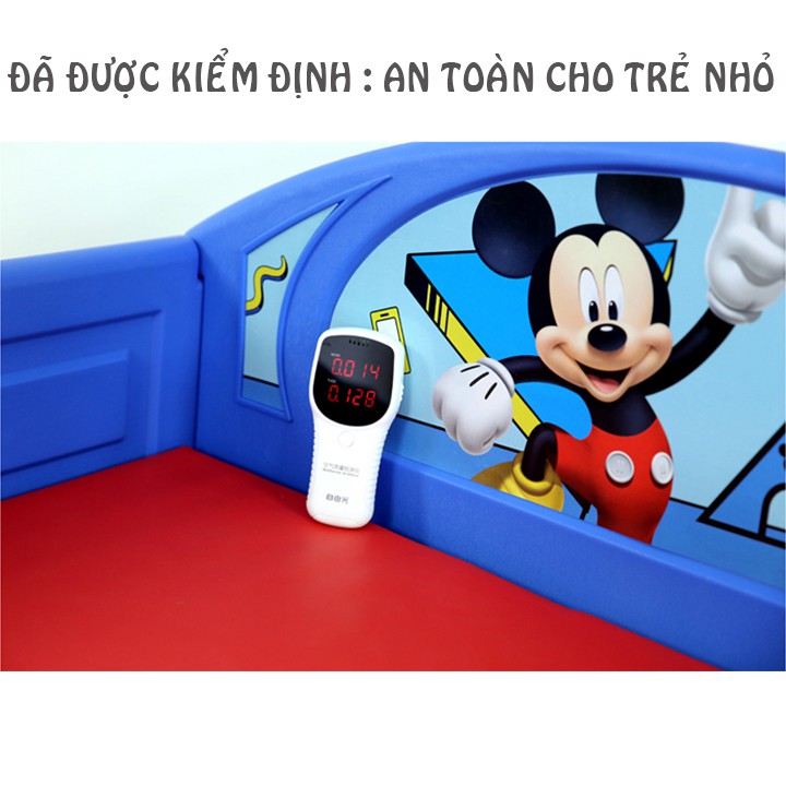 Giường ngủ cho bé tặng kèm đệm hình ô tô, công chúa, Mickey - Giường ngủ nhựa cho bé