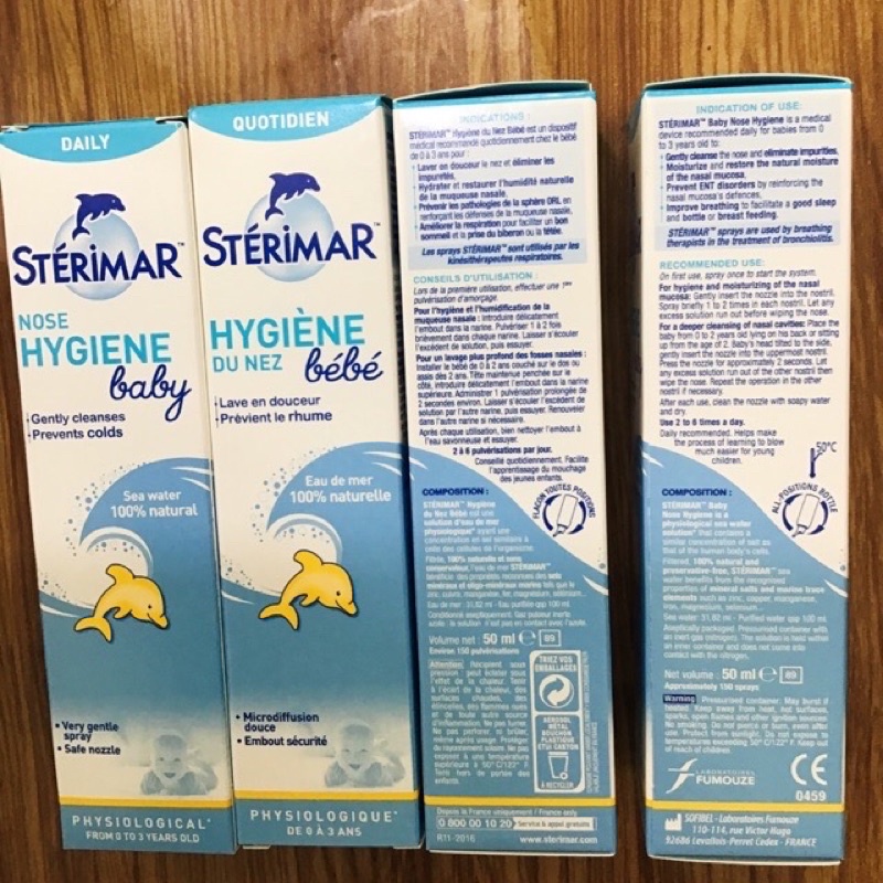 Dung dịch xịt mũi trẻ em STERIMAR 50ml