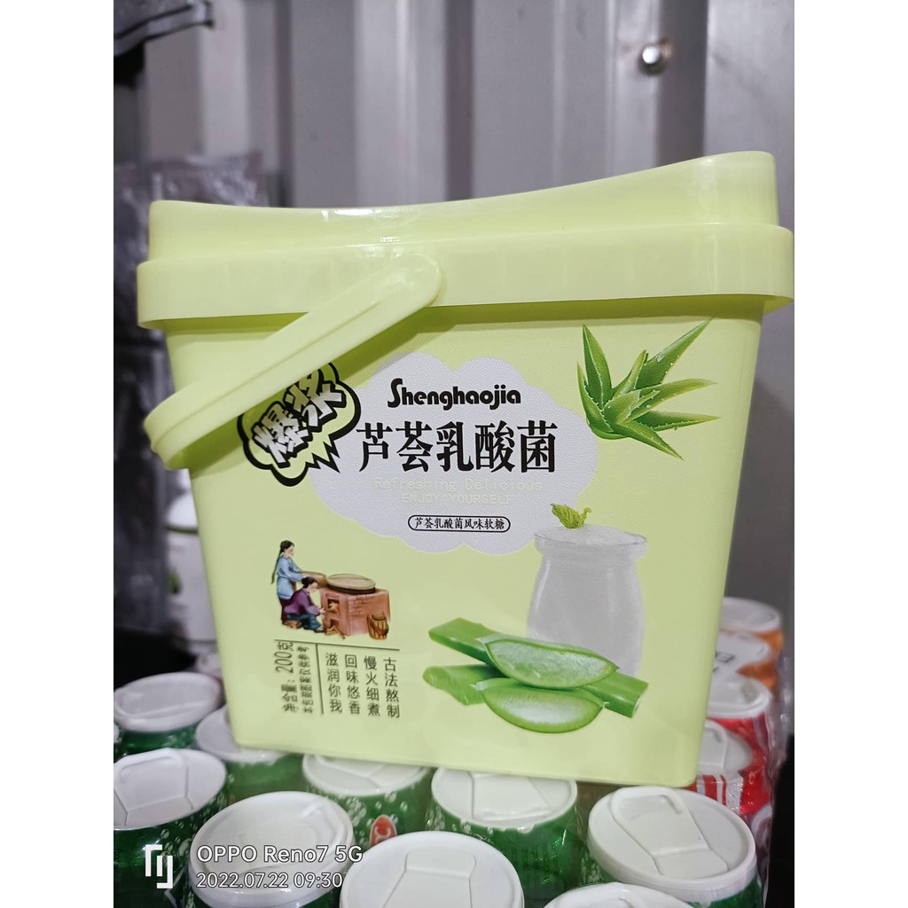 [ Ăn vặt ngon ] Kẹo sữa chua nha đam món ăn vặt văn phòng giải trí siêu nghiền hộp 200g