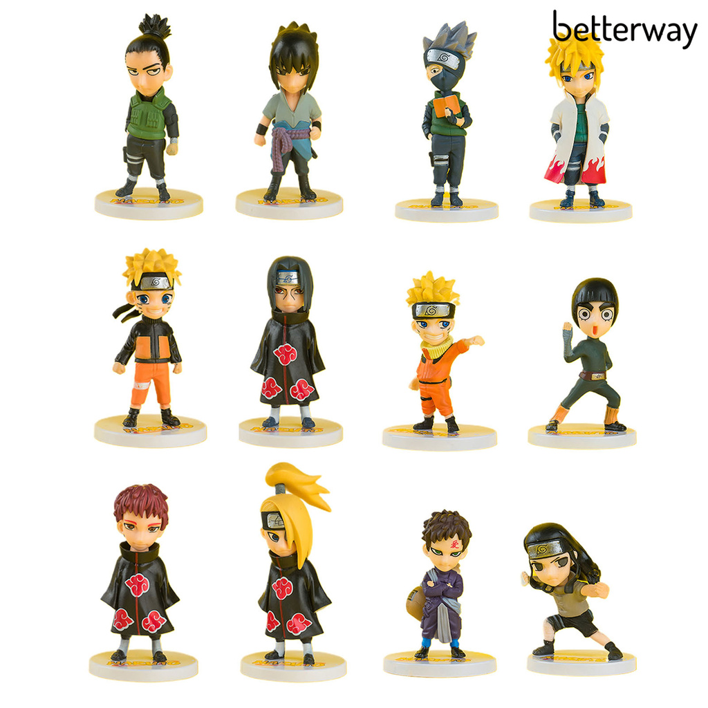 Set 6 Mô Hình Nhân Vật Anime Naruto Sasuke Sống Động