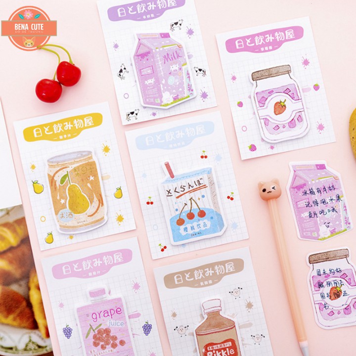 Giấy ghi chú note❤️HỘP LON❤️ ngộ nghĩnh đáng yêu giúp bạn tạo phong cách riêng biệt
