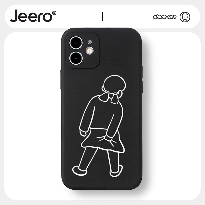 Ốp lưng JEERO mềm cặp đôi dễ thương đẹp độc lạ cho iPhone 13 12 11 Pro Max SE 2020 X XR XS ip 8 7 6 6S Plus HFF502