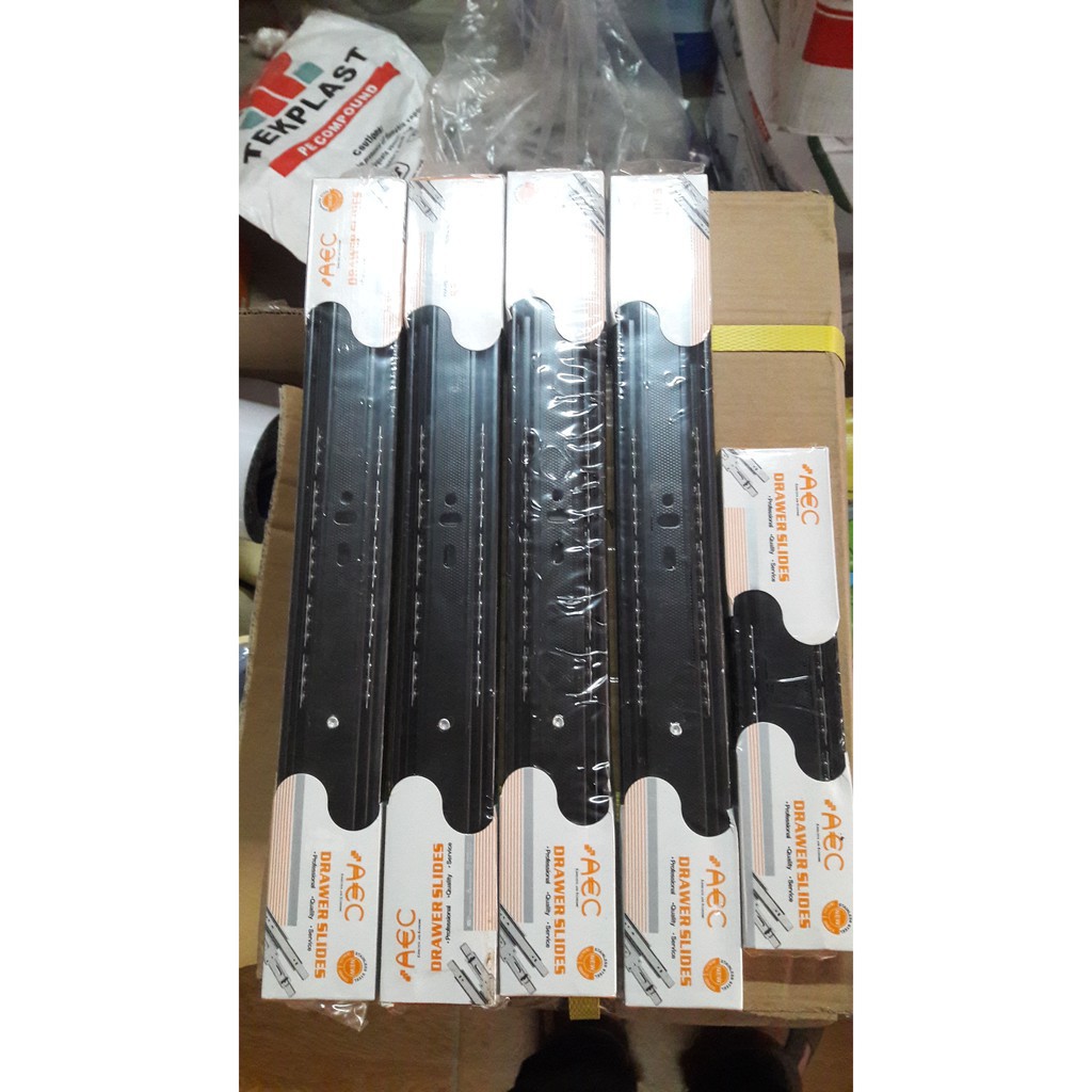 Ray trượt ngăn kéo 3 lớp AEC bản rộng 45mm (1 bộ gồm 2 thanh ray)