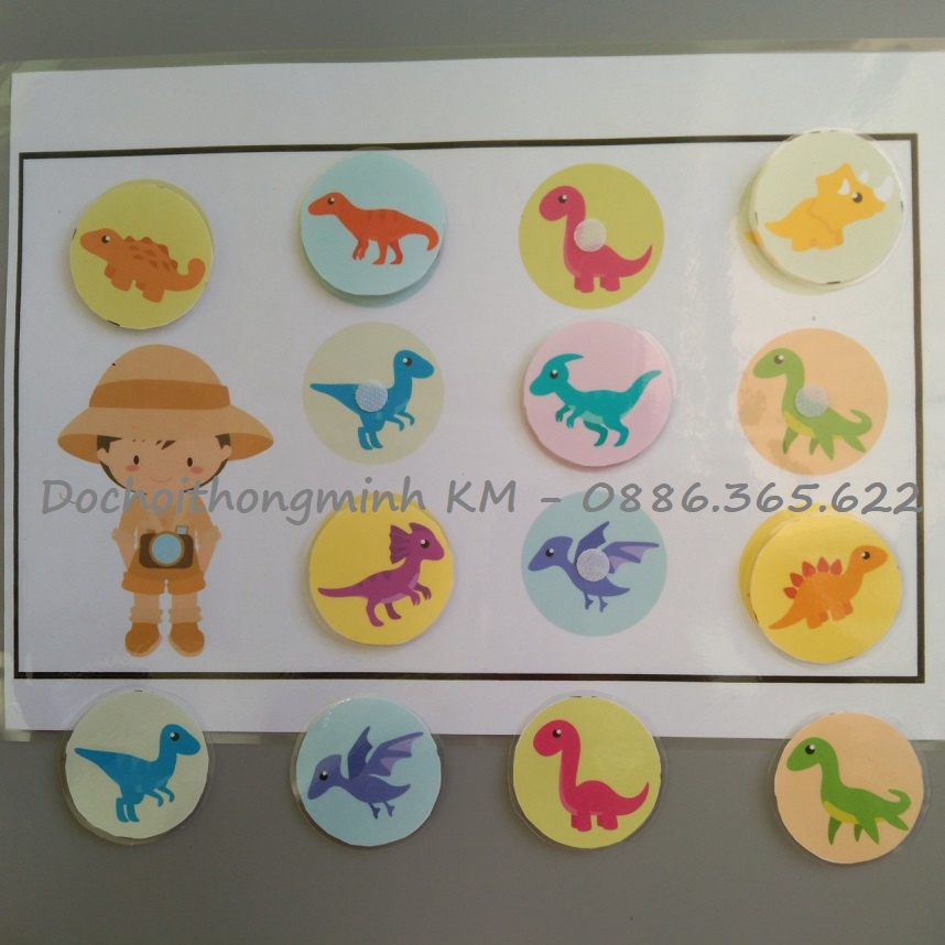 HỌC LIỆU CHO BÉ - Ghép hình 13 loại khủng long