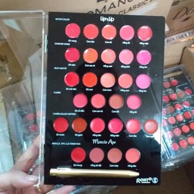 💋  Bảng son 29 Màu Miracle Apo và Lip on Lip