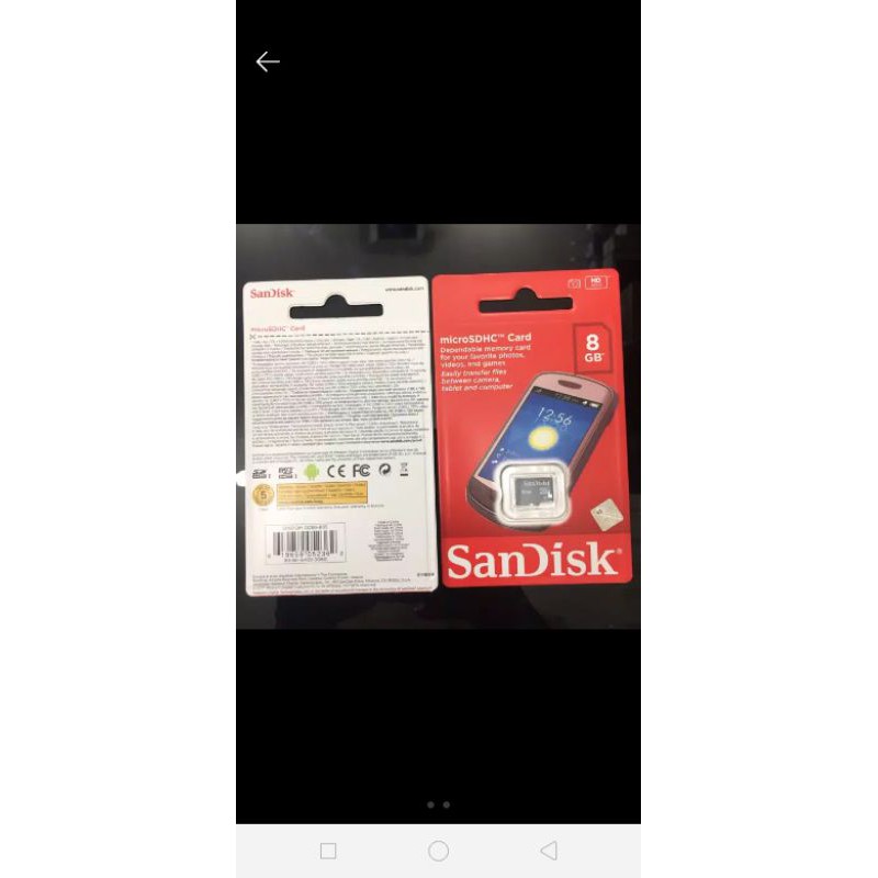 Thẻ Nhớ Sandisk Class 4 8gb 16gb