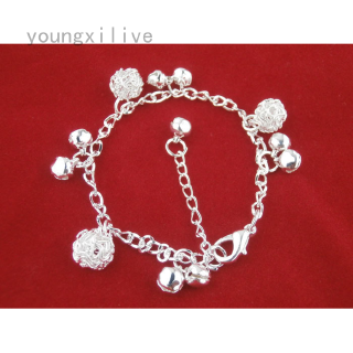 Vòng Tay Hợp Kim Mạ Bạc Phối Bóng Chuông Phong Cách Truyền Thống Của Cửa Hàng youngxilive Pomelo