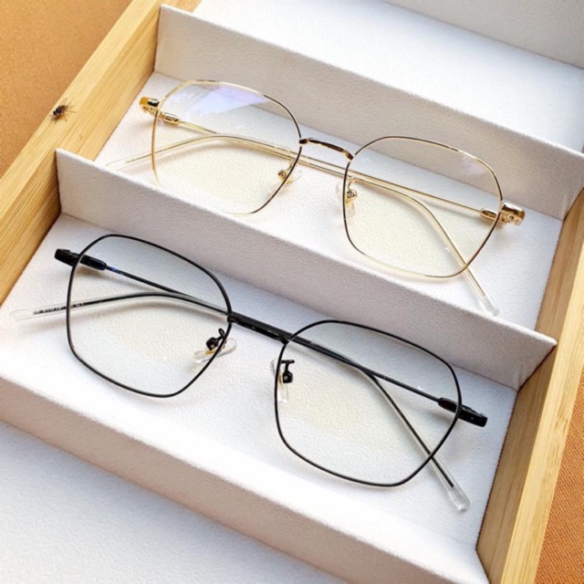 Gọng kính kim loại teen kiểu dáng lục giác 72328 BucShop dành cho nam nữ