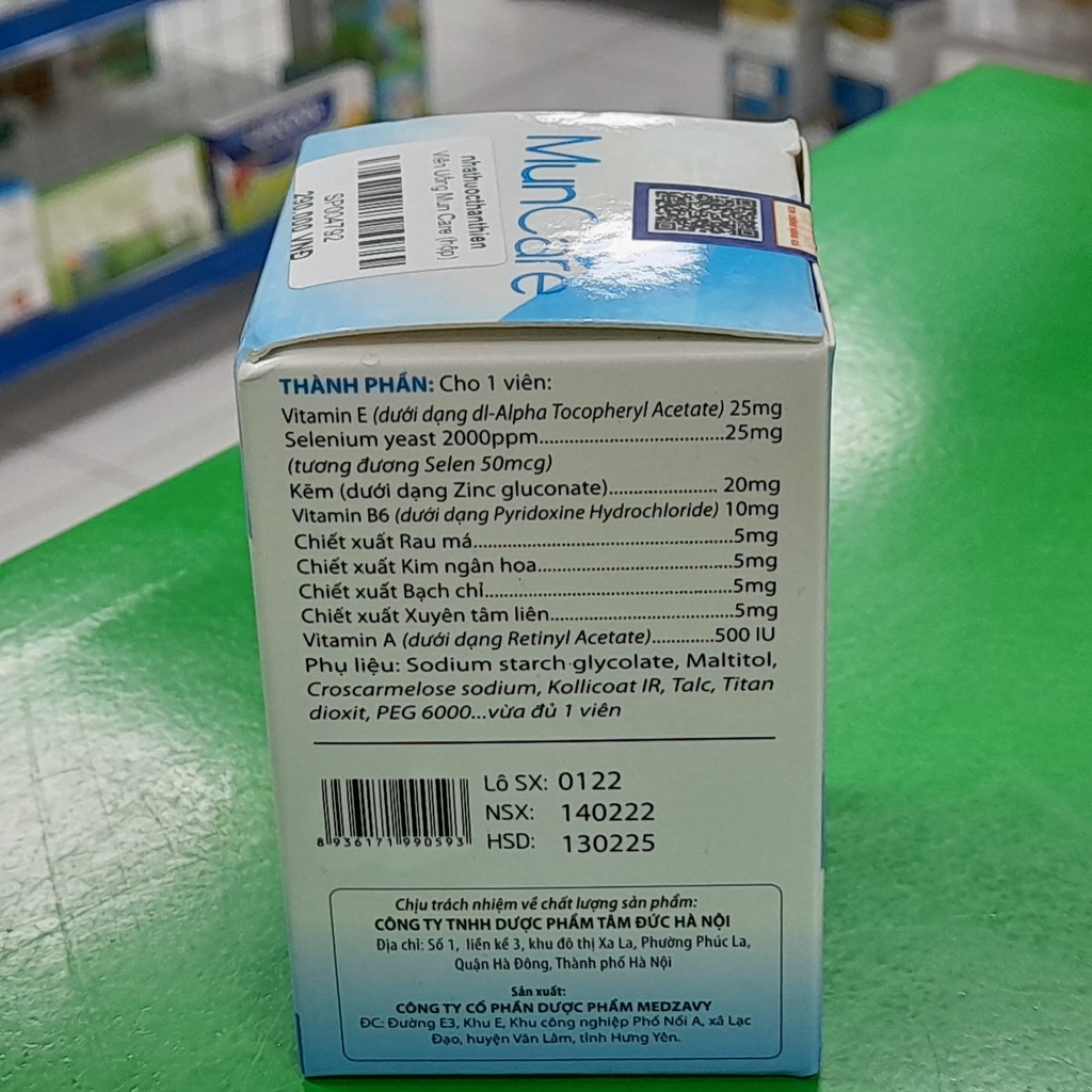 Muncare, hỗ trợ bảo vệ da trước tác hại của yếu tố gây oxy hóa, làm đẹp da