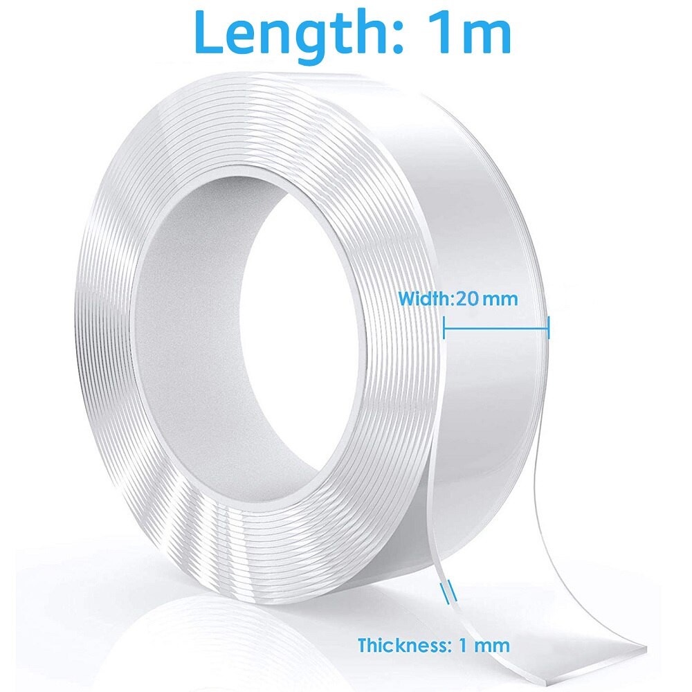 Băng dính 2 mặt trong suốt 3m dính trên mọi chất liệu dày 1mm 2mm siêu dính đa năng