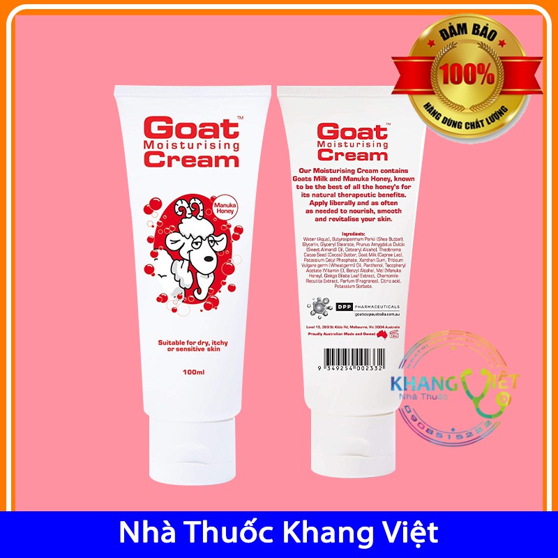 Kem dưỡng ẩm sữa dê Úc Goat Moisturising Cream The Goat Skincare 100ml