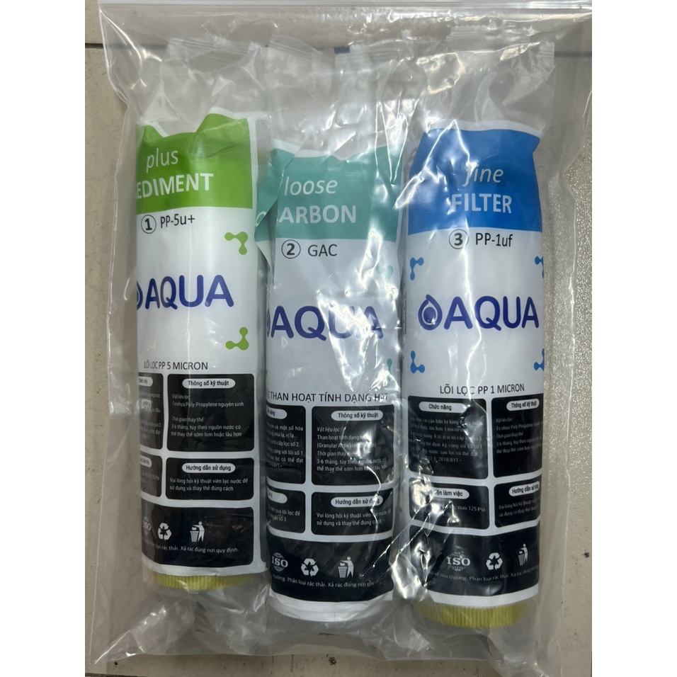 BỘ 3 LỖI LỌC CAO CẤP AQUA ( MUA 3 TẶNG 1 )