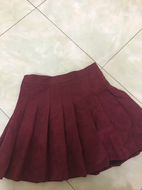 Váy tennis skirt đỏ đô