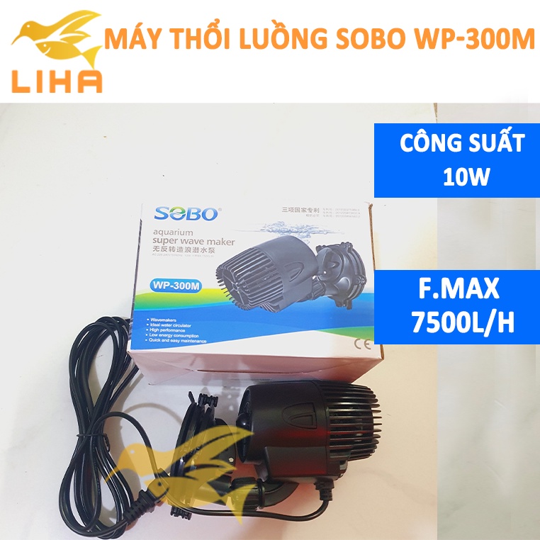 Máy Thổi Luồng, Tạo Sóng Sobo WP-300M (10W-7500L/H) - Máy Tạo Sóng Cho Bể Cá