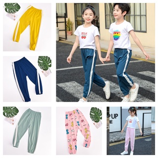 YAOEENH Quần Dài Cotton Ống Rộng Thoáng Khí Chống Muỗi Cho Bé
